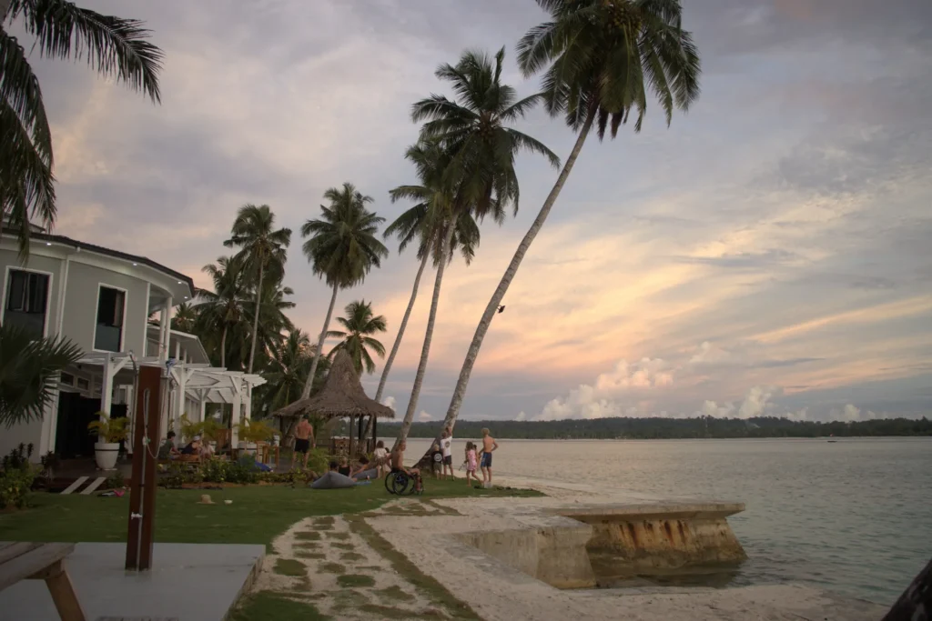 Private beach at Nasara Resort Awera Island Mentawai Islands